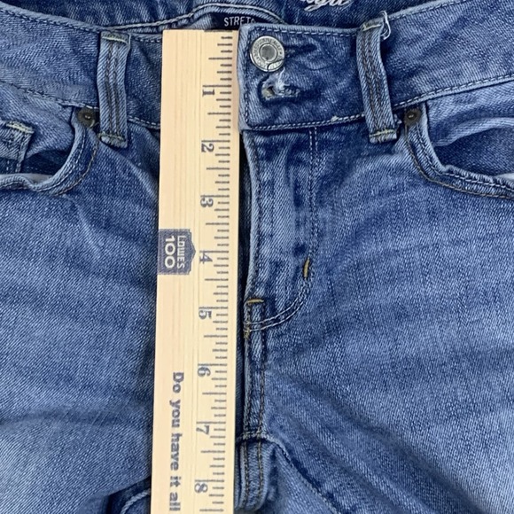 Vintage American Eagle Artist Jeans Womens 8 Low Rise Bootcut Distressed - Picture 10 of 16